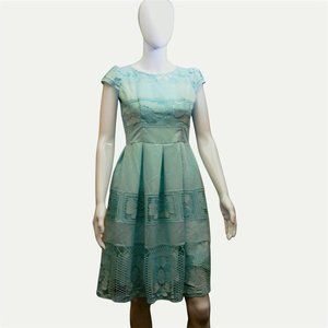 Thi Phan Mint Green Eyelet Dress - New With Tags - Size M